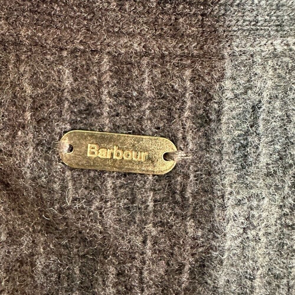 Barbour Theodore Cardigan 12 Olive Green Recycled Wool Pocket UK 16 Oversized - Picture 6 of 10